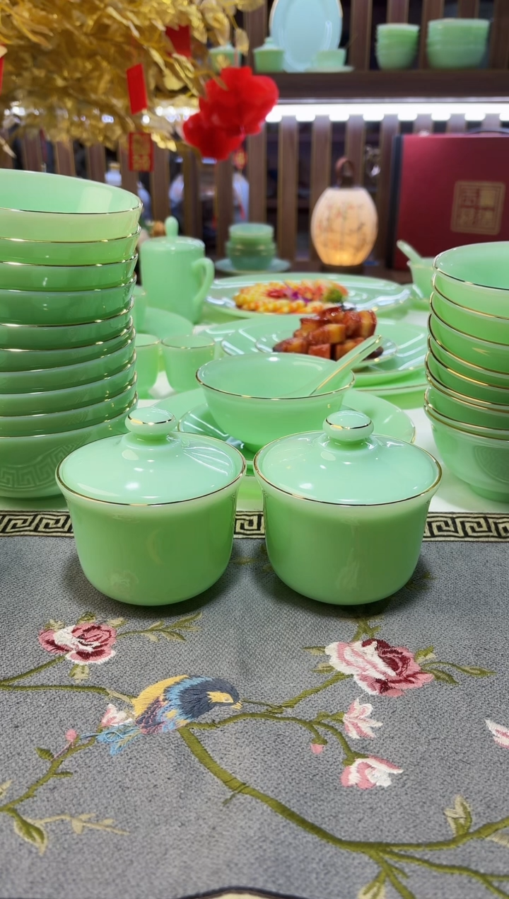 玉瓷 炖盅2只景德镇