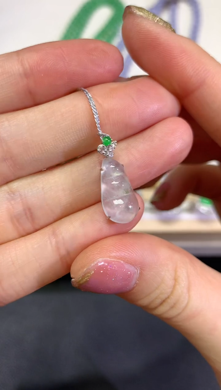 【闪购商品】翡翠颈饰18K金镶嵌团购22