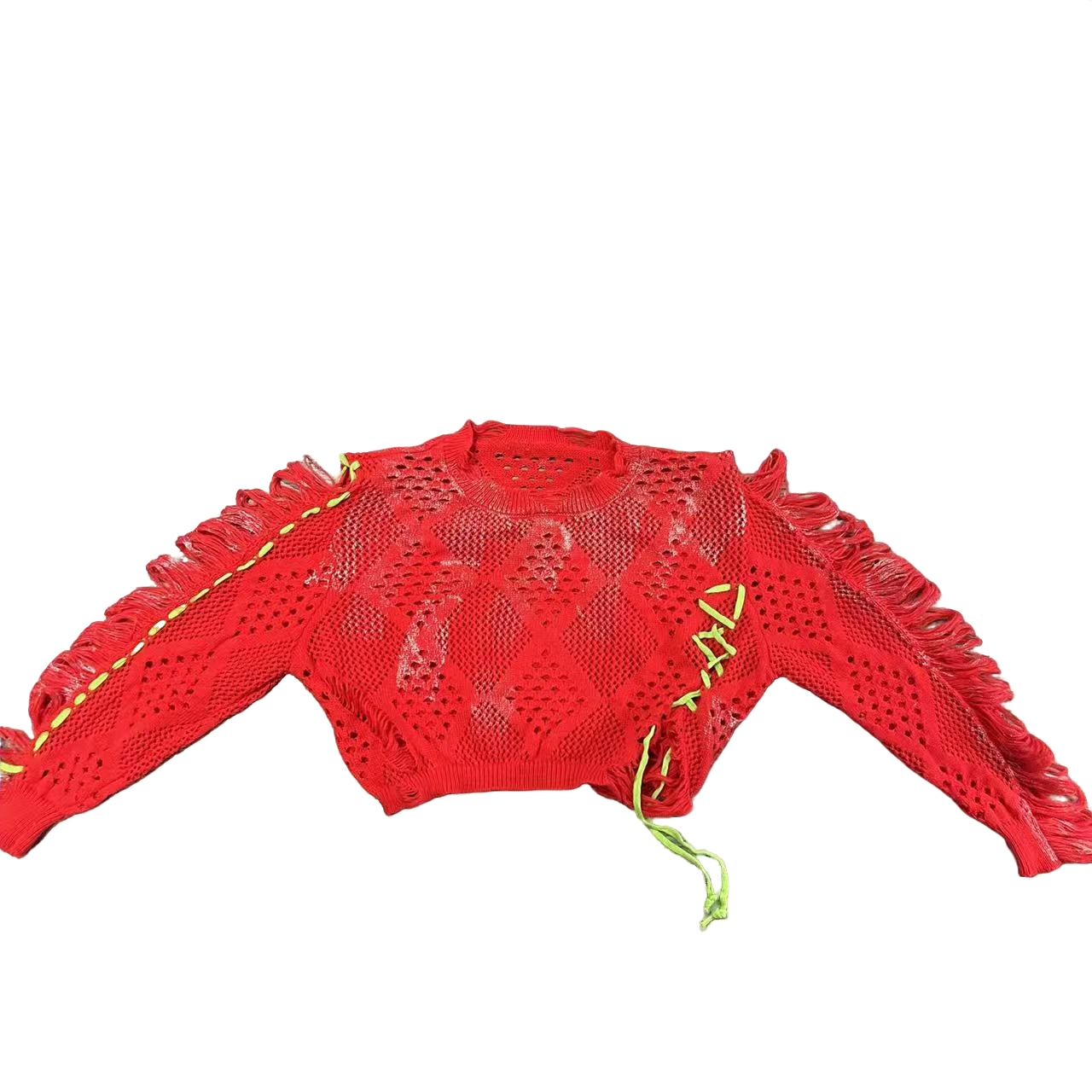 欧货刷银重工艺潮流毛衣