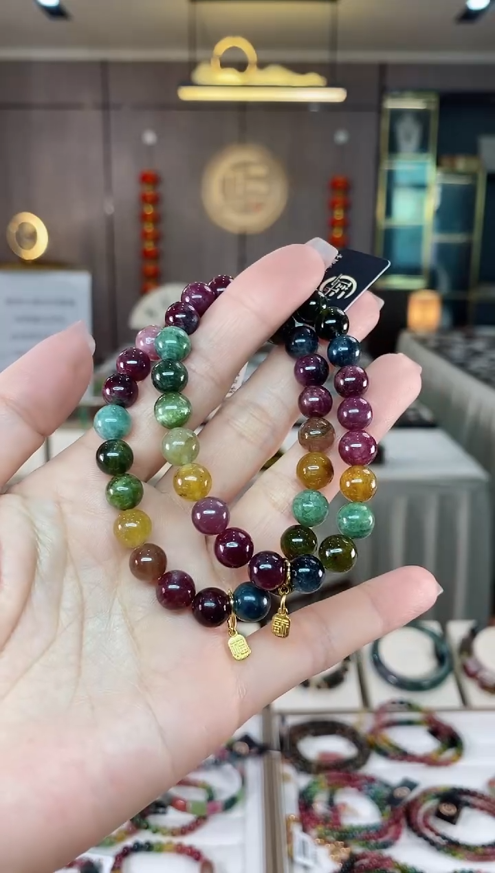 【闪购商品】碧玺单圈手串8mm+未镶嵌（多样性发一条）hon