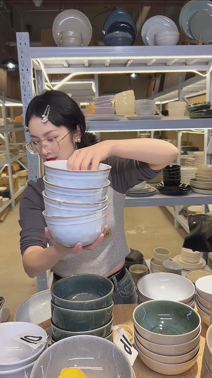 瓷167外贸尾货高温釉下彩陶瓷餐具默认微瑕