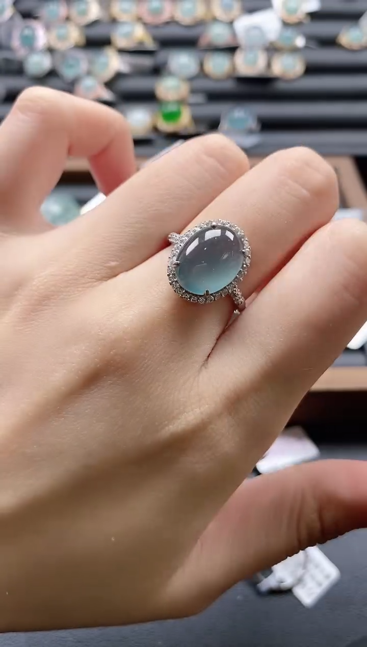 【闪购商品】翡翠戒指银S925镶嵌51511