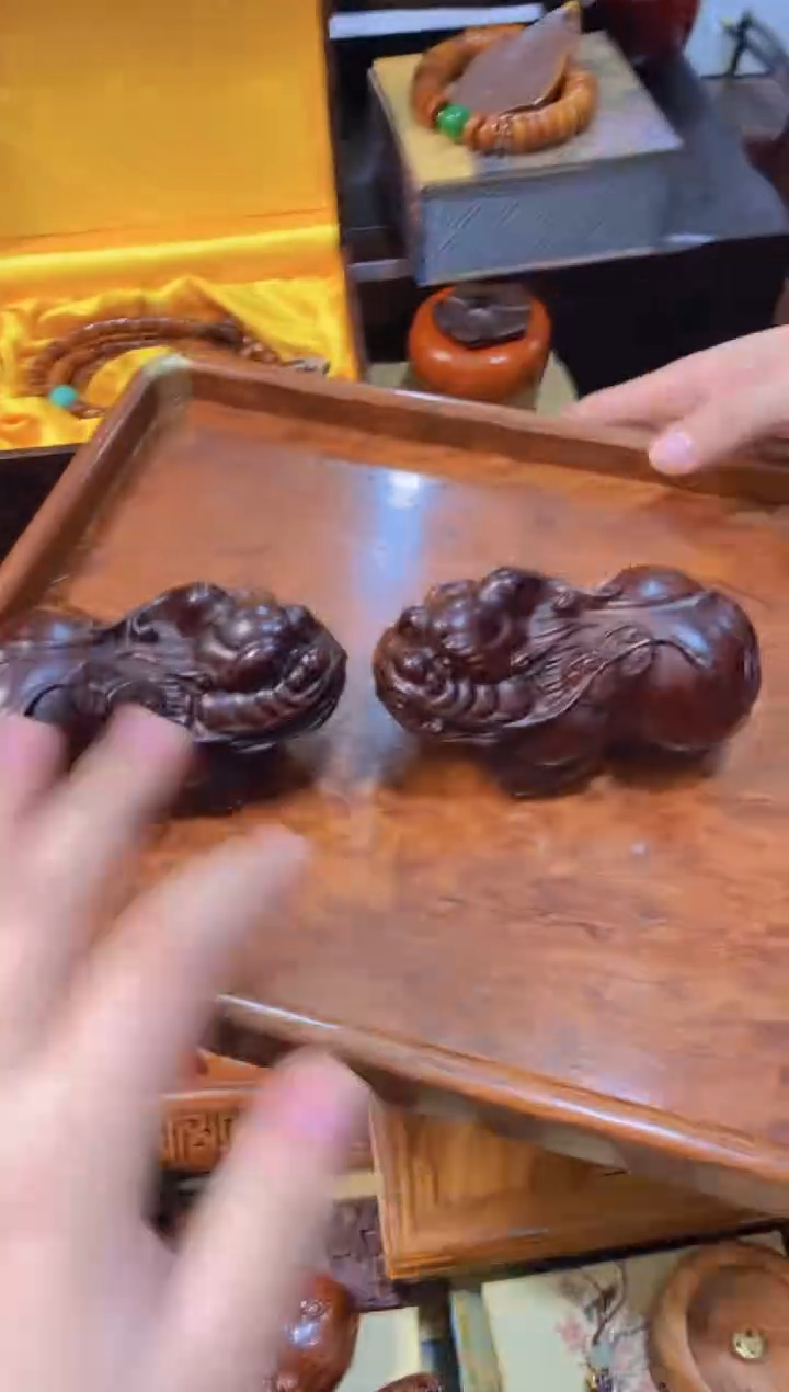 【闪购商品】木貔貅一对直播推荐直播推荐