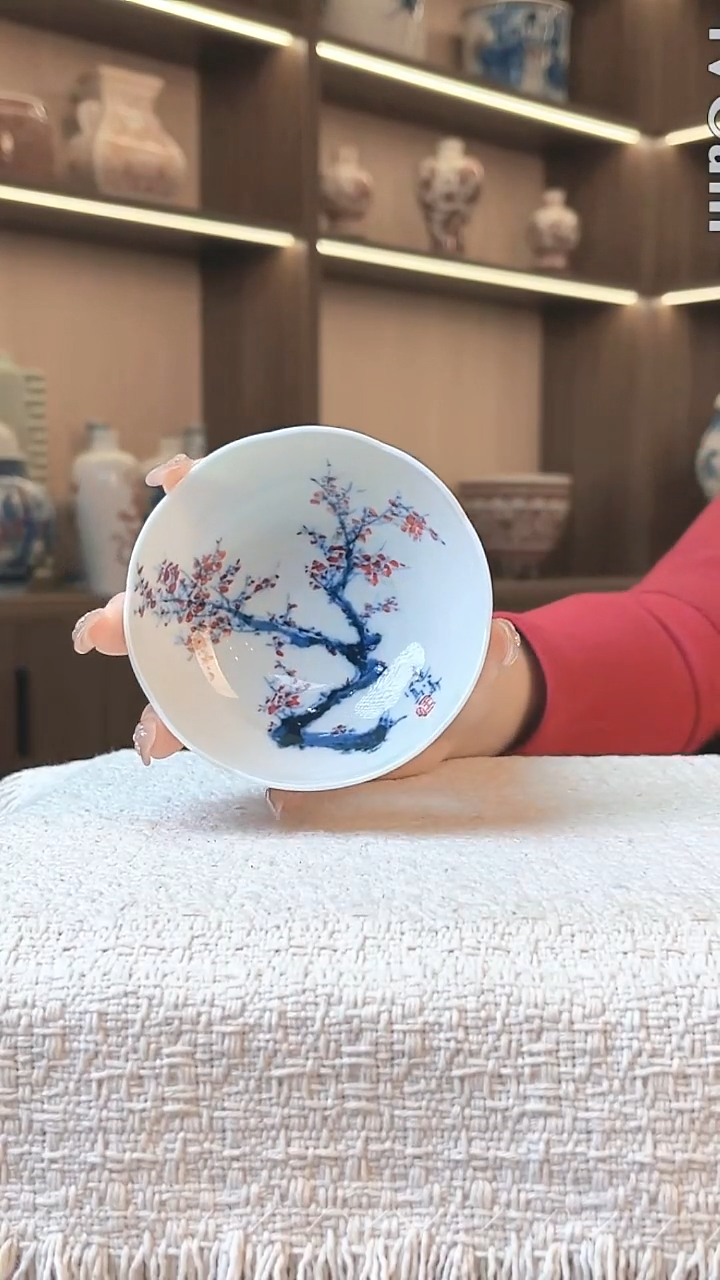 摆件瓷景德镇毛仔柴窑杯