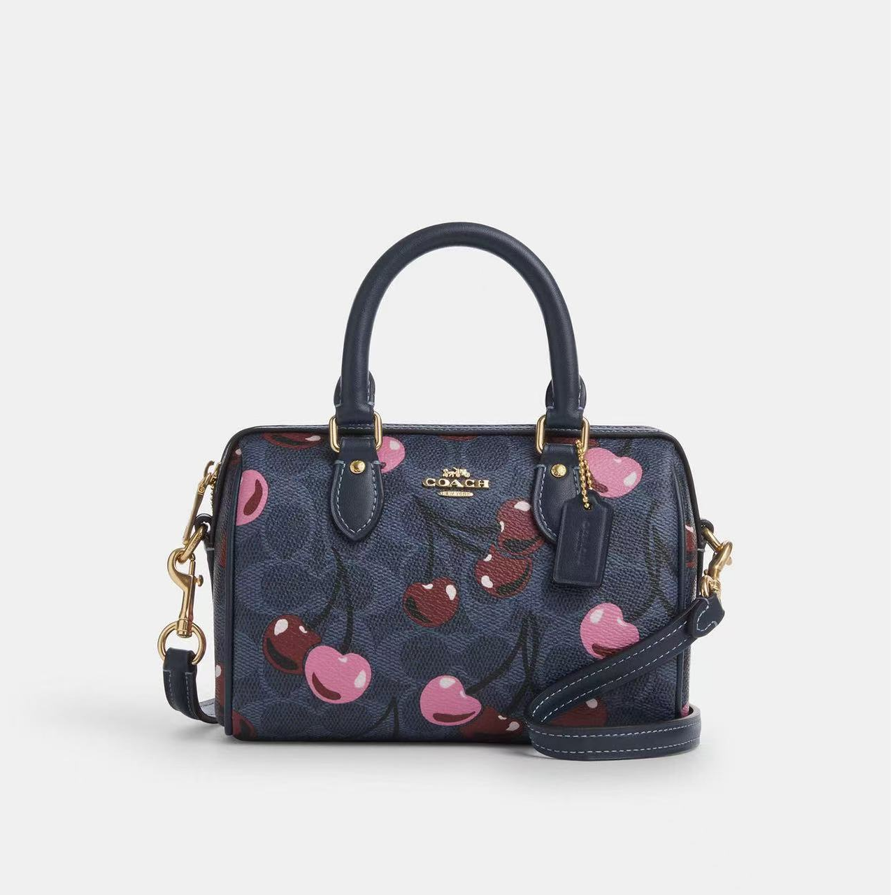 【安娜在美国】COACH蔻驰 樱桃印花波士顿斜跨手提包 CY741