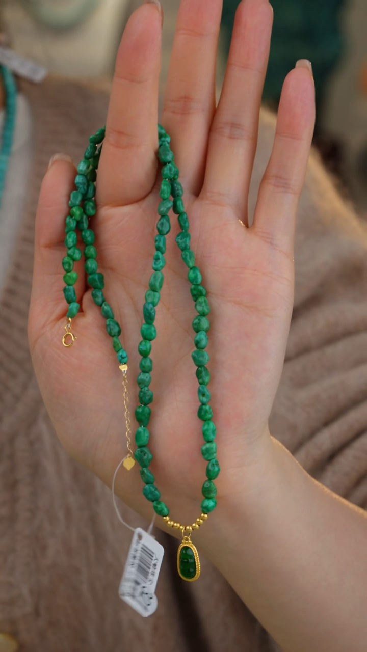【闪购商品】绿松石项链18K金镶嵌多样性发货