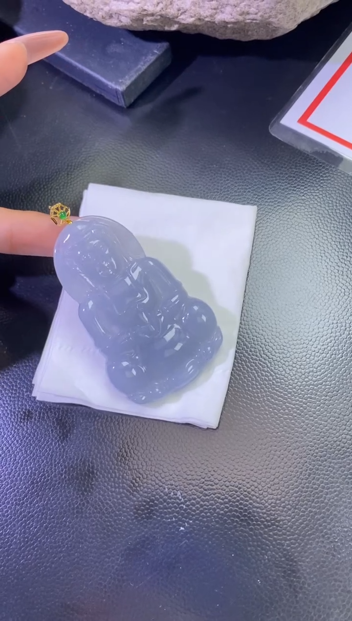 【闪购商品】翡翠挂件18K金镶嵌LCG-PQGJ760观音