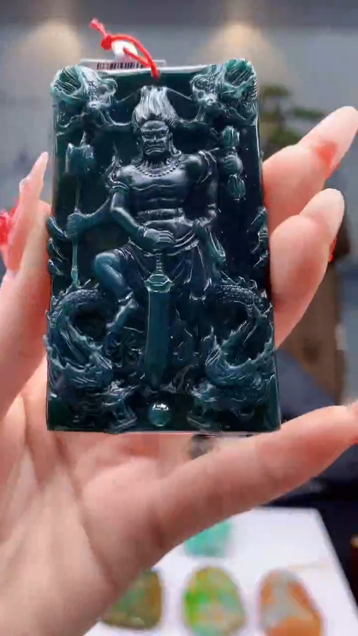 【闪购商品】定制翡翠未镶嵌1072ry-毛货挂件57