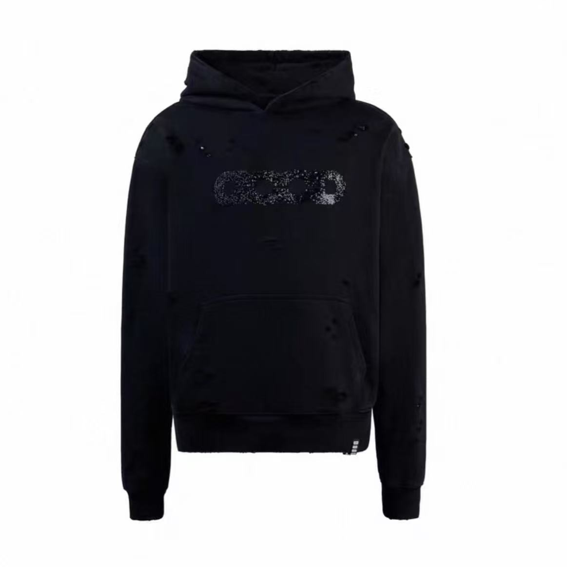 GB-GOODBRAND 2024F/W 钻碎颓破连帽卫衣 男女同款G078