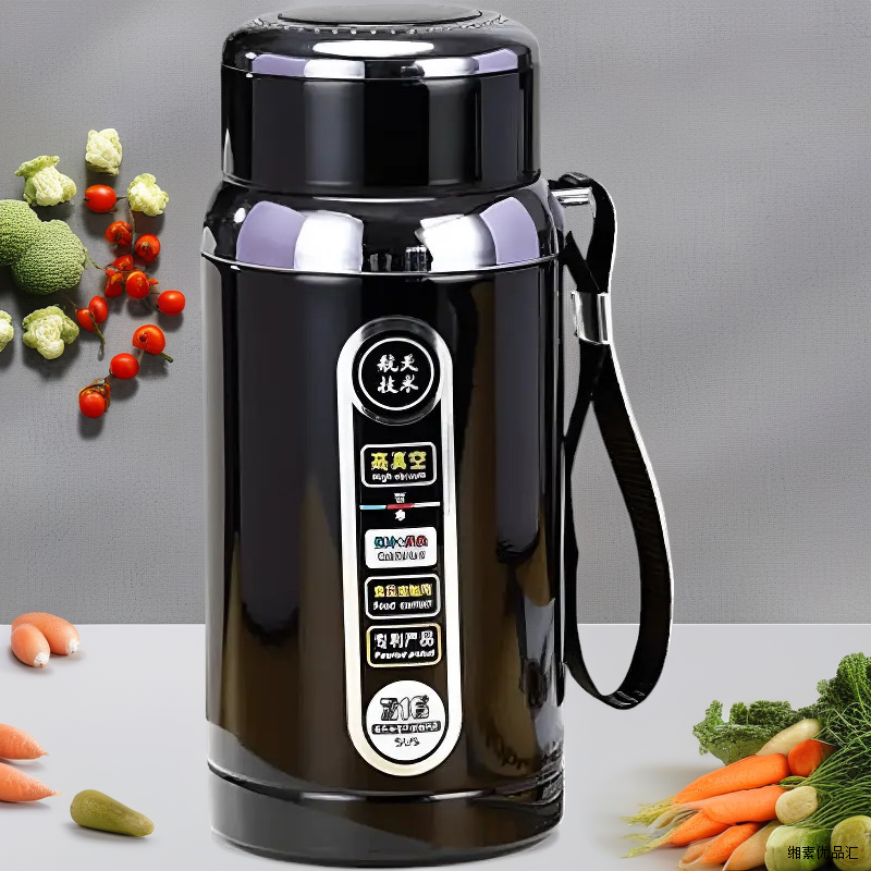 腾大容量医院级不锈钢保温水杯男女便携户外运动水杯矮胖保温杯哒