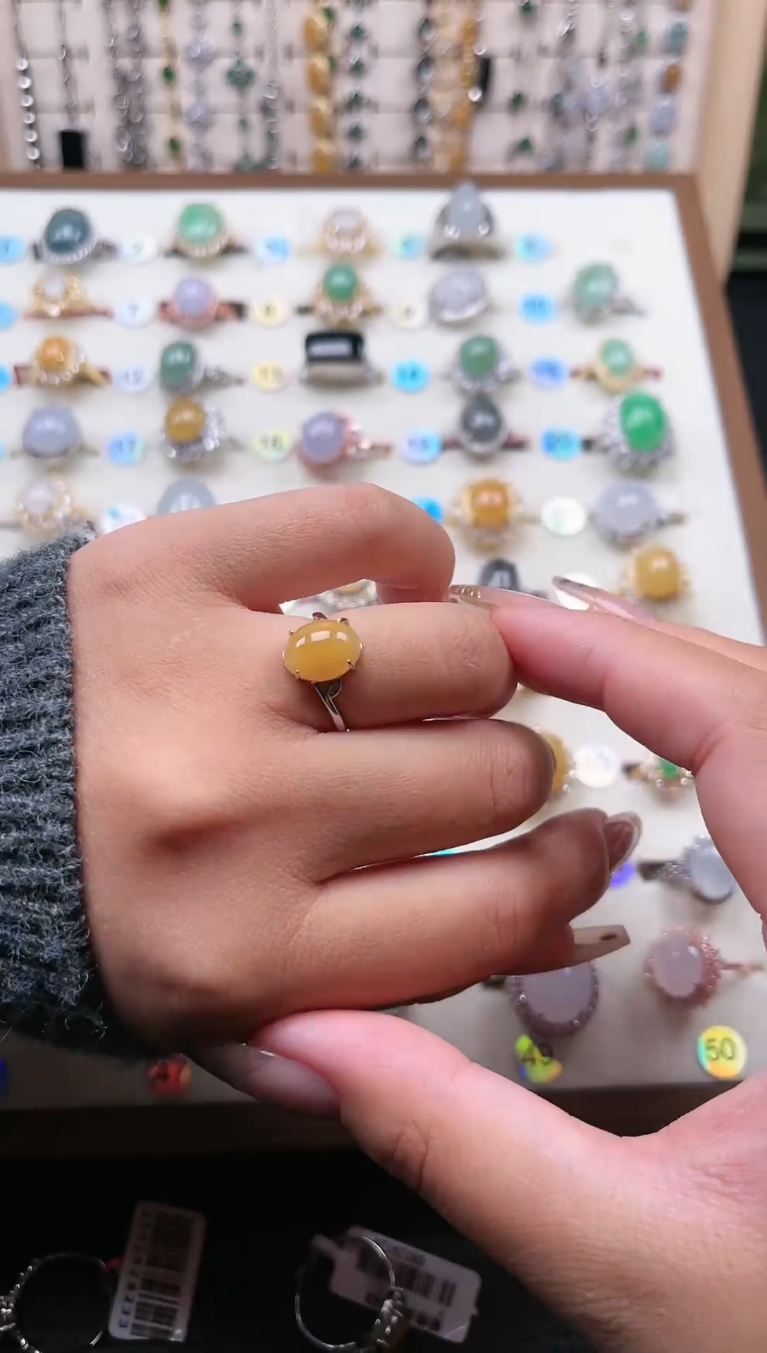 【闪购商品】翡翠戒指银S925镶嵌天然A货翡翠戒指