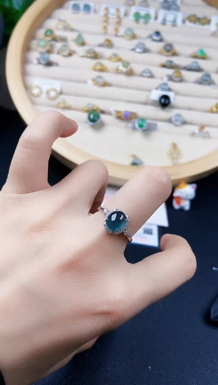 【闪购商品】翡翠戒指银S925镶嵌656444