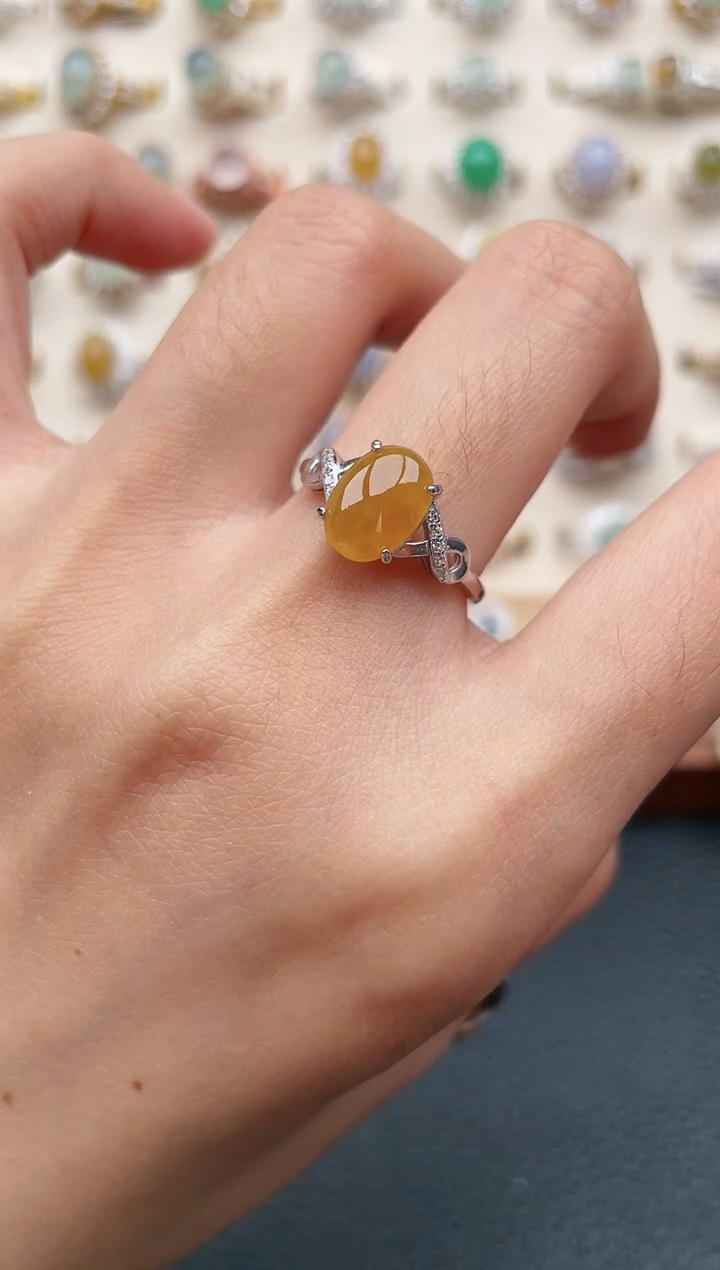 【闪购商品】翡翠戒指银S925镶嵌1111