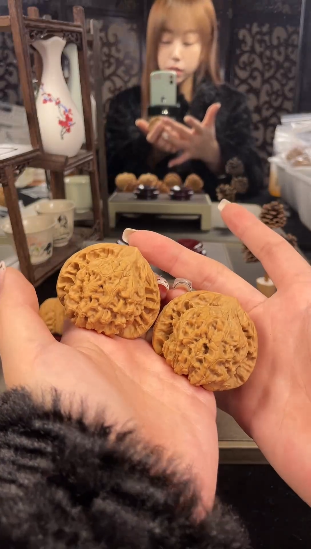 【闪购商品】文玩核桃把件官帽52尺-29