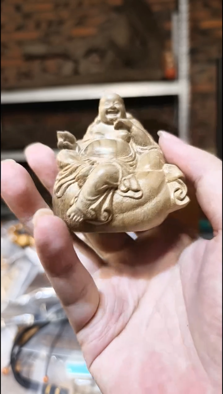 楠木（金丝楠）把件弥勒佛