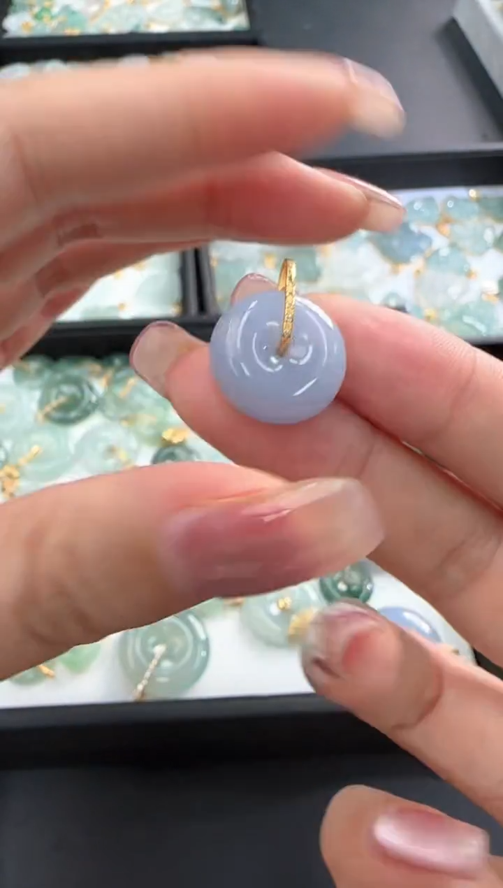 【闪购商品】翡翠颈饰18K金镶嵌250214123