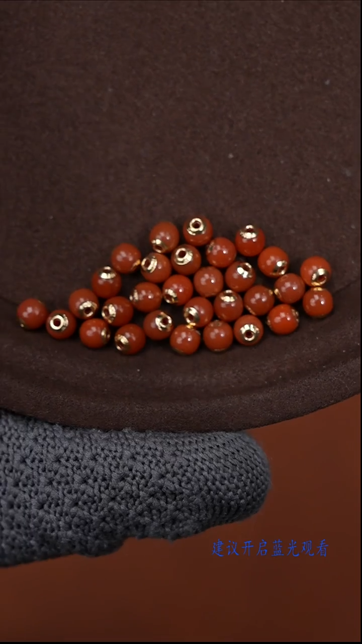 18K金镶嵌配饰南红玛瑙南红配饰（多样性发其一）