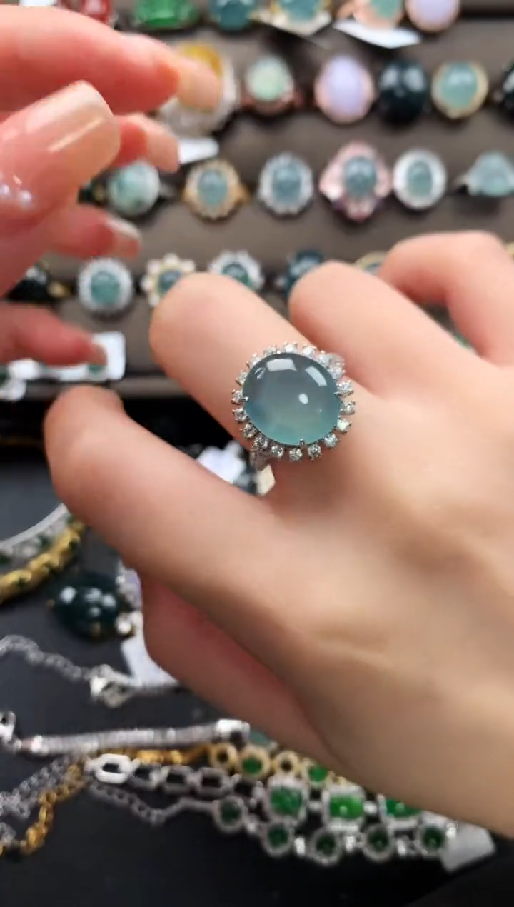 【闪购商品】翡翠戒指银S925镶嵌6755674