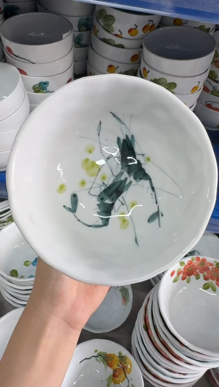 瓷片景德镇高温陶瓷食品级手绘釉中彩-捏捏碗