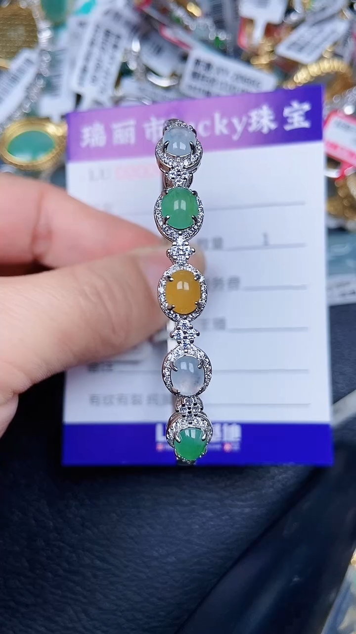 颈饰银S925镶嵌翡翠0005
