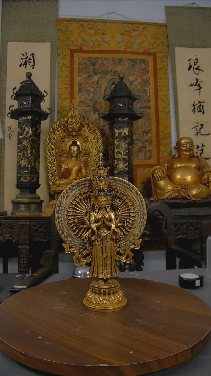 【闪购商品】鎏金千手观音铜器收藏