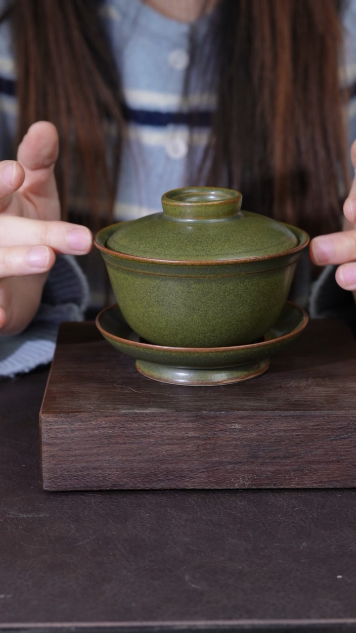 【闪购商品】其他茶叶末釉元宝器型三才盖碗