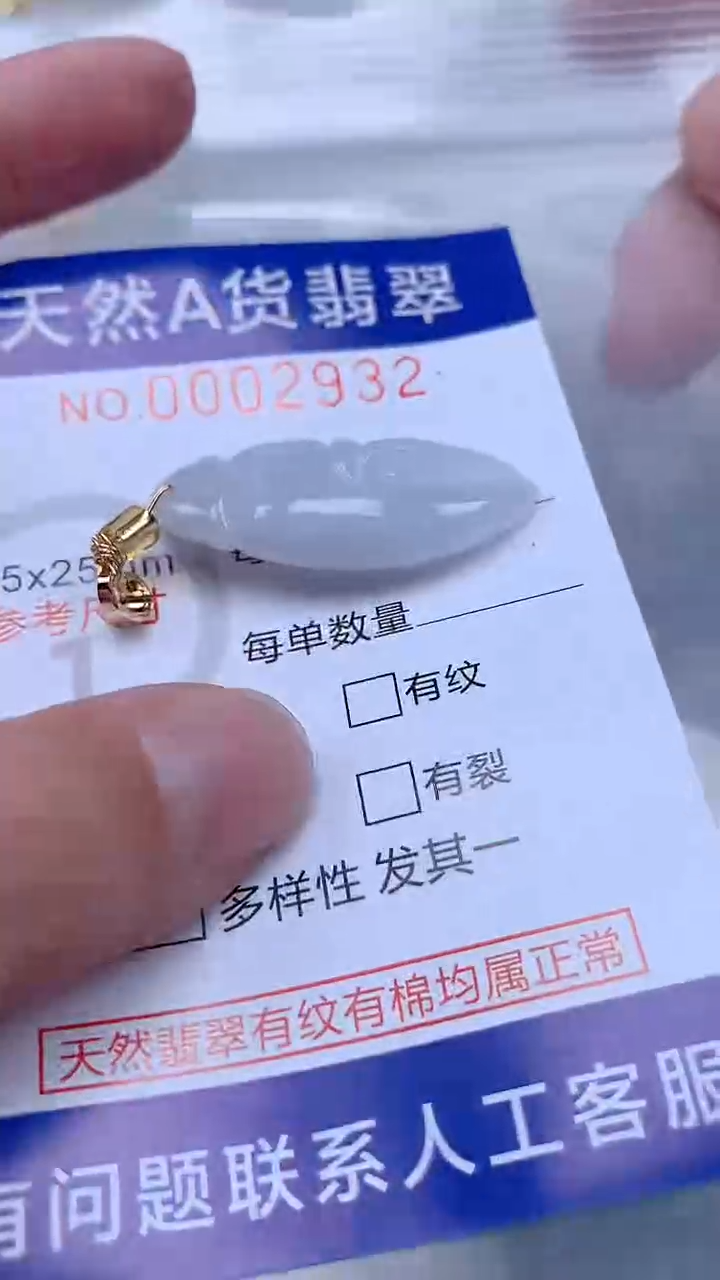 翡翠未镶嵌吊坠(不含链)1