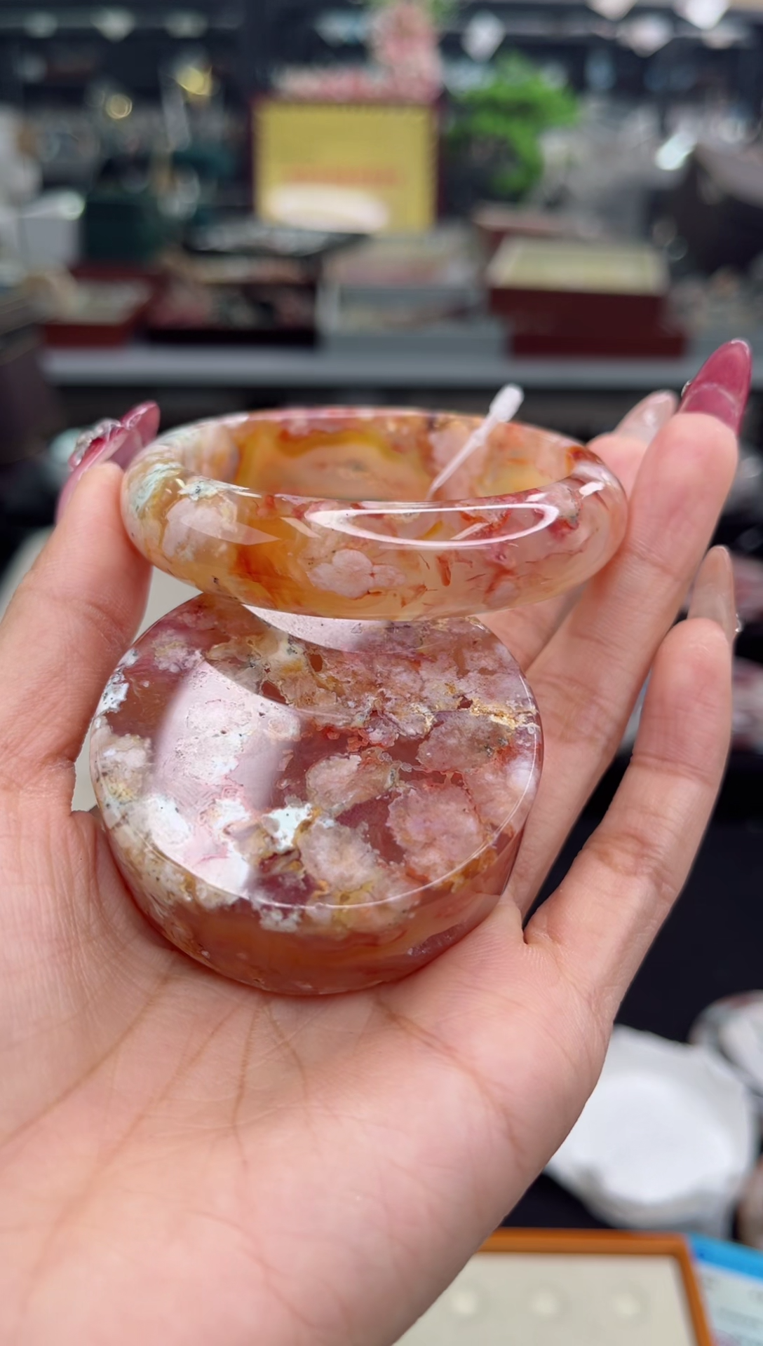 【闪购商品】石英质玉手镯未镶嵌55圈口（赠品镯心）2S9154