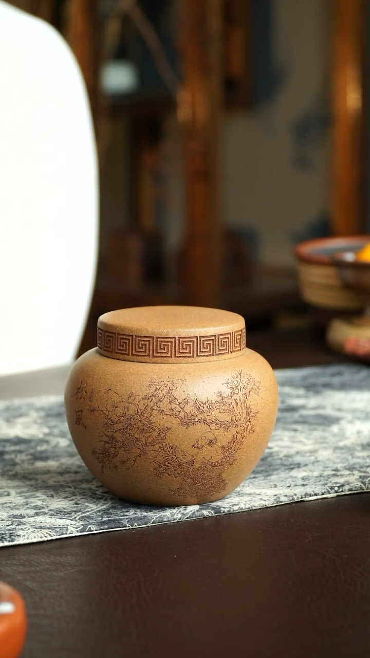 茶杯紫砂23号 特惠茶叶罐 宜兴紫砂原矿作品