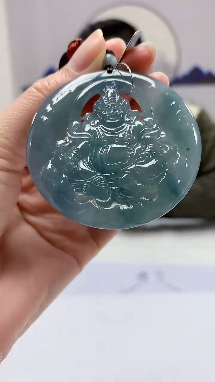 【闪购商品】定制翡翠未镶嵌5152zm-毛货挂件财神65