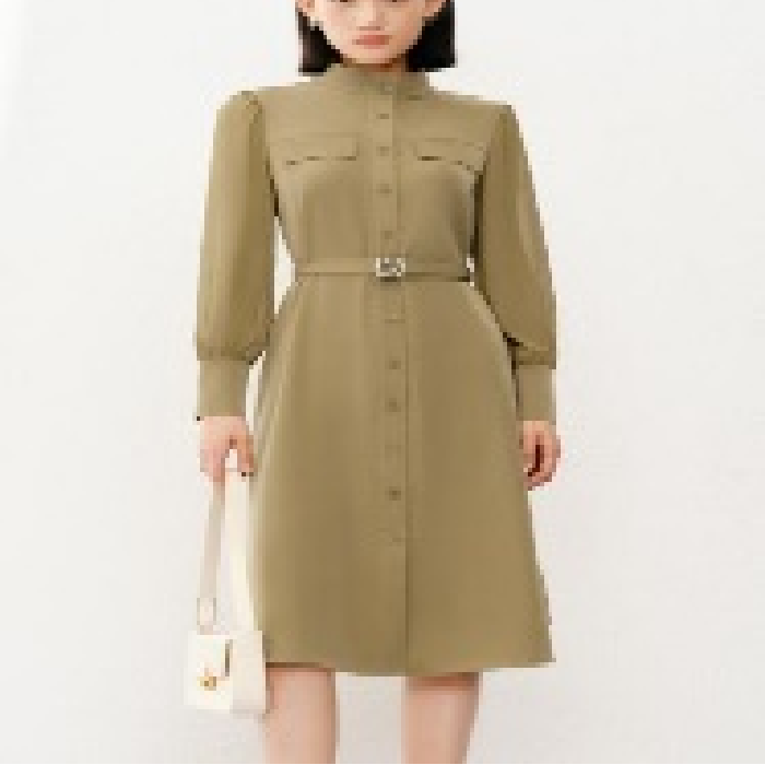 中青黄色连衣裙CF04191F5 CF04268Q7