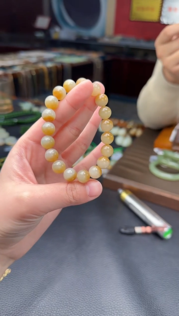 【闪购商品】和田玉手串未镶嵌且末糖白单圈手串