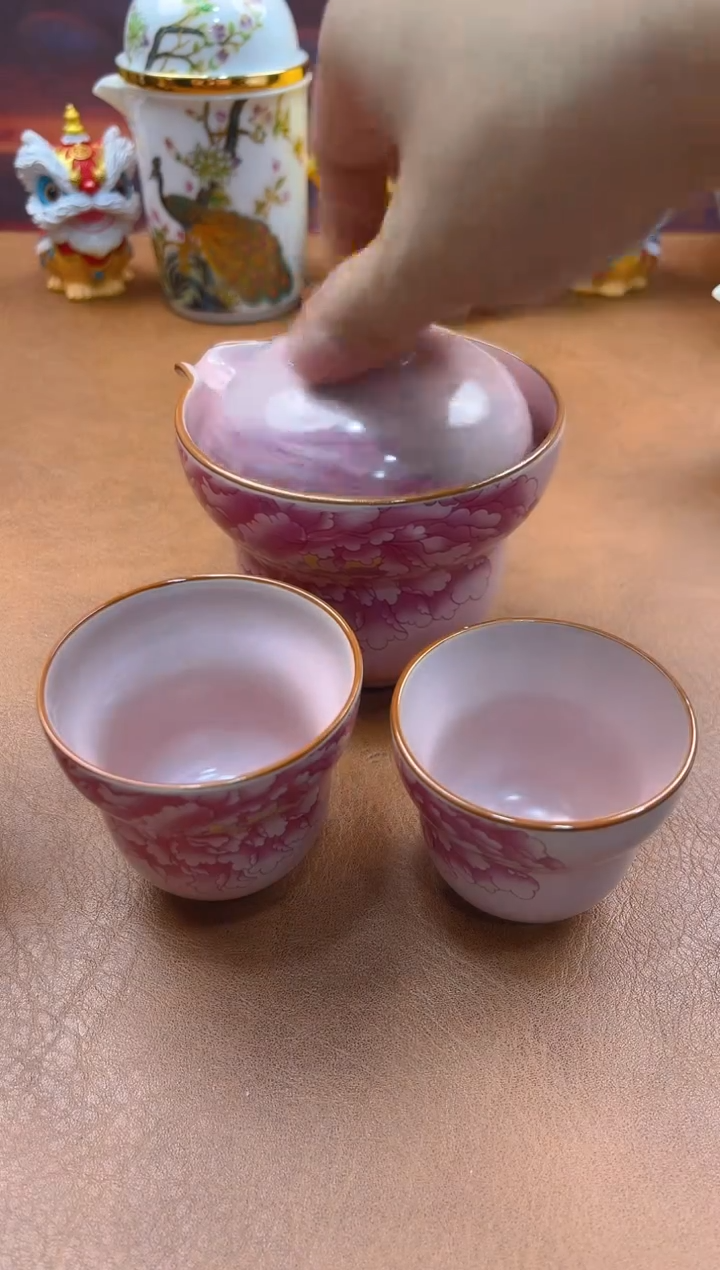 陶瓷茶具摆件旅行套组