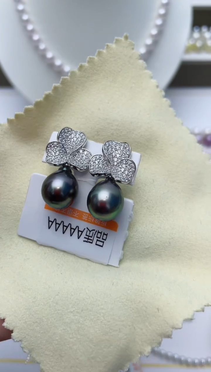 【闪购商品】海水珍珠耳饰银S925镶嵌W57