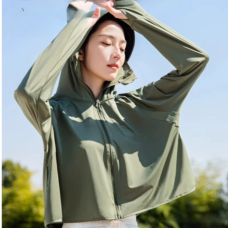 外贸品牌尾货防晒衣女防紫外线2025新款冰丝防晒服宽松短款外套
