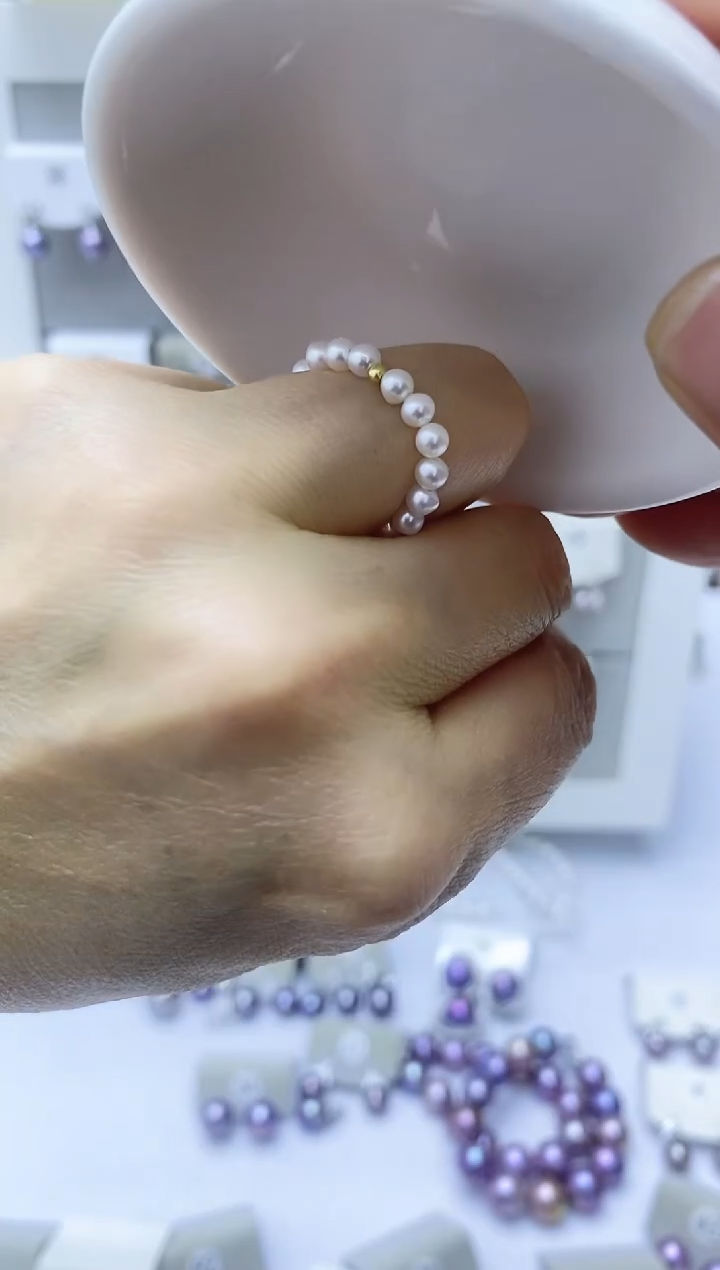 【闪购商品】淡水珍珠戒指银S925镶嵌戒指