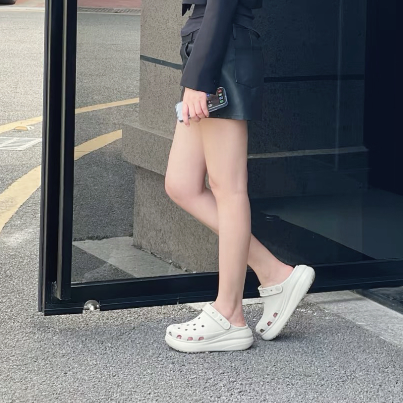 泡芙增高5.2CM洞洞鞋女士款