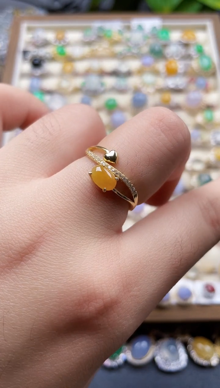 银S925镶嵌戒指翡翠2