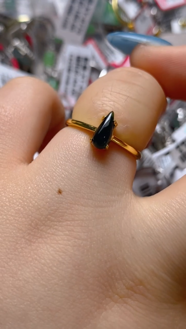 银S925镶嵌戒指翡翠百内无证书