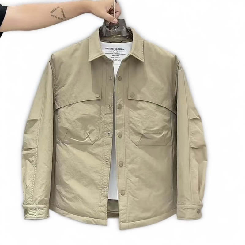 加厚二棉秋冬翻领棉衣潮流休闲夹克外套百搭829