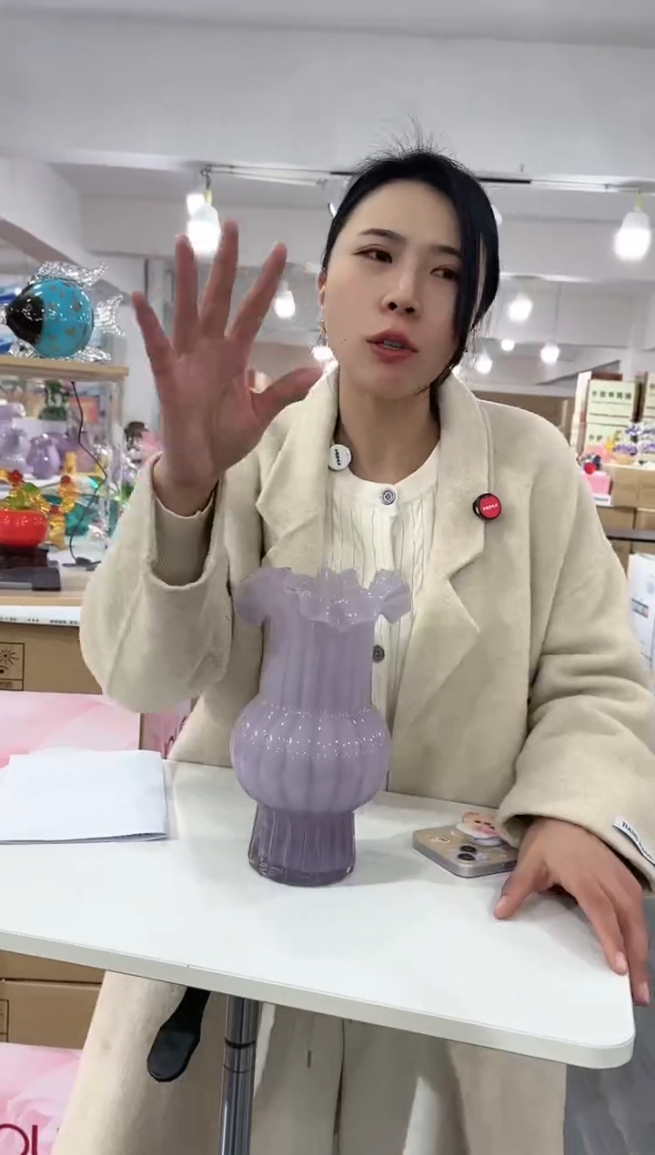 【闪购商品】琉璃瑞鸿花器c早417