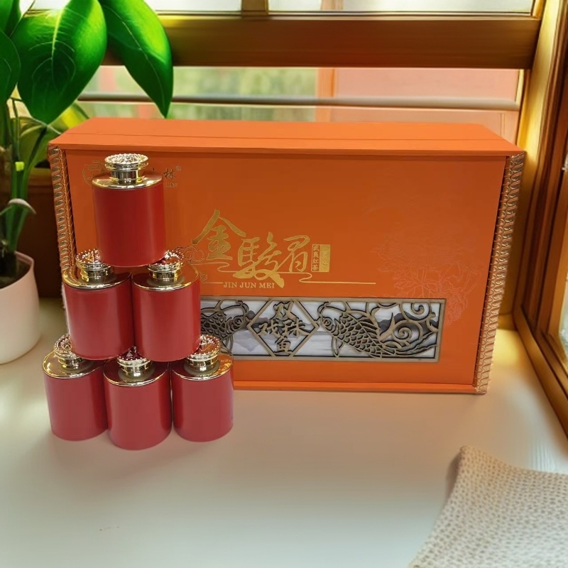 2025年新茶武夷红茶金骏眉180g小罐装礼盒装【双鱼戏珠-橙色】