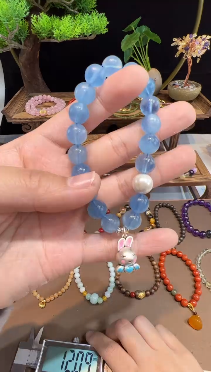 【闪购商品】海蓝宝石手串未镶嵌@@手饰