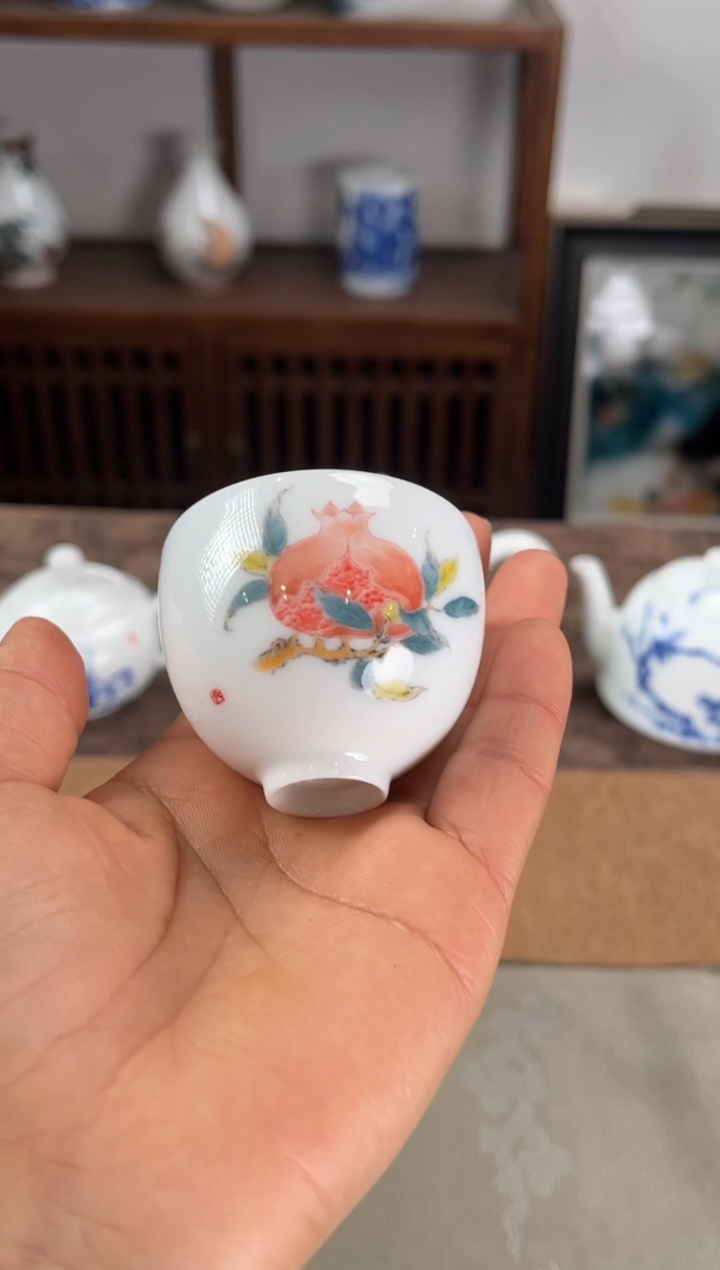 【闪购商品】景德镇文祥窑手工釉下彩单杯