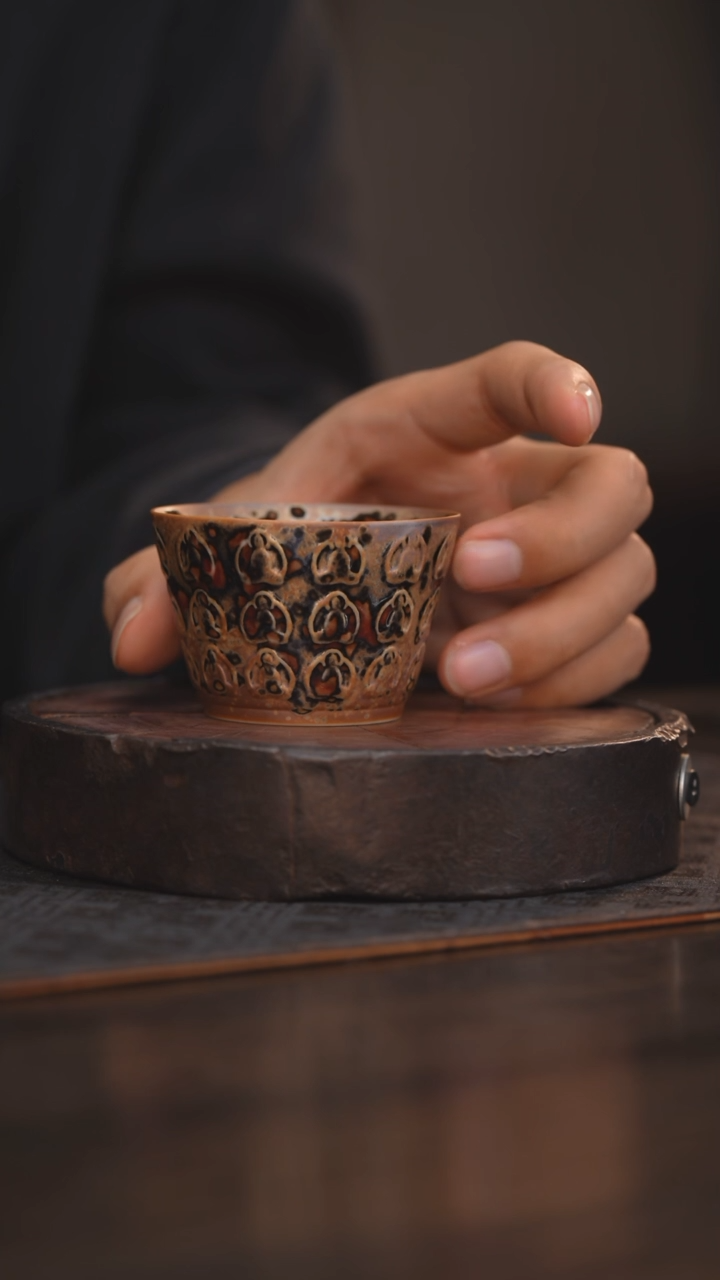 【闪购商品】杯82柴烧柴房陶瓷｜斑鹿小万佛