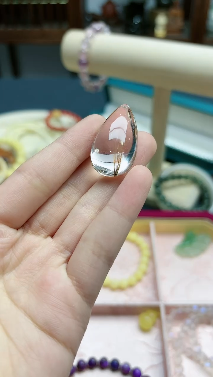 【闪购商品】水晶吊坠未镶嵌发晶吊坠*1 ZD 编绳