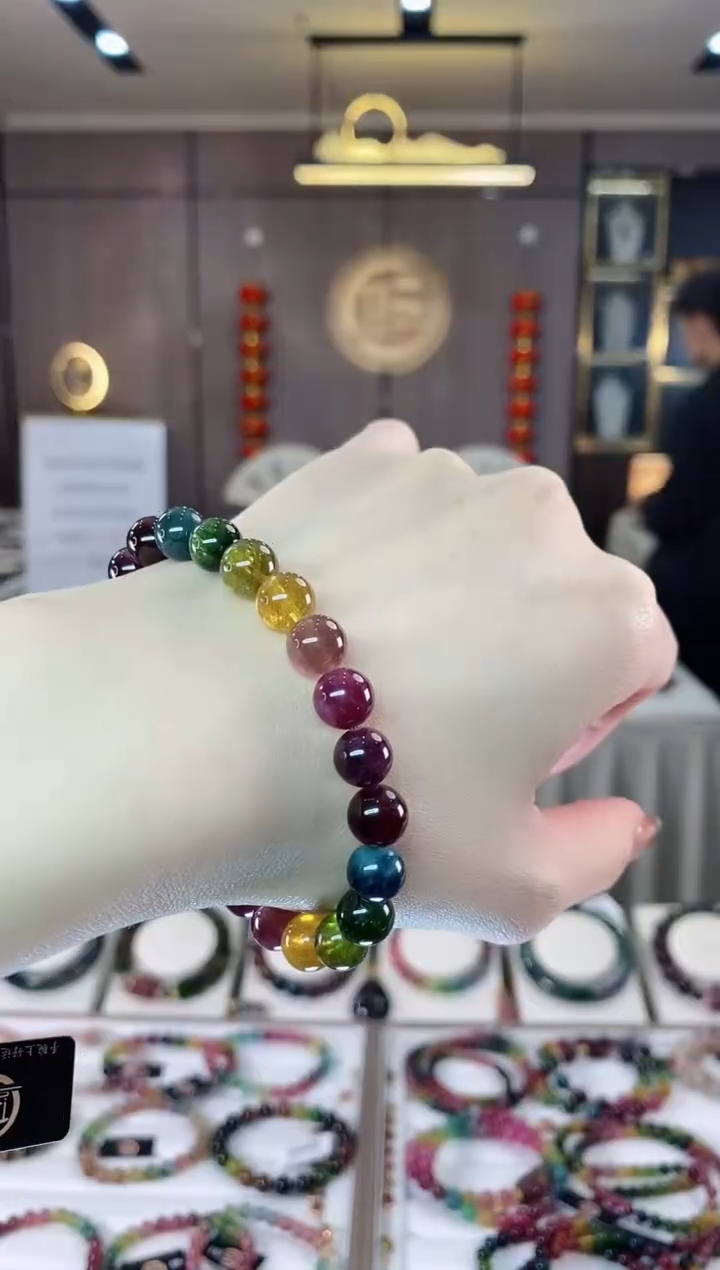 【闪购商品】碧玺单圈手串8mm+未镶嵌一物一证dan