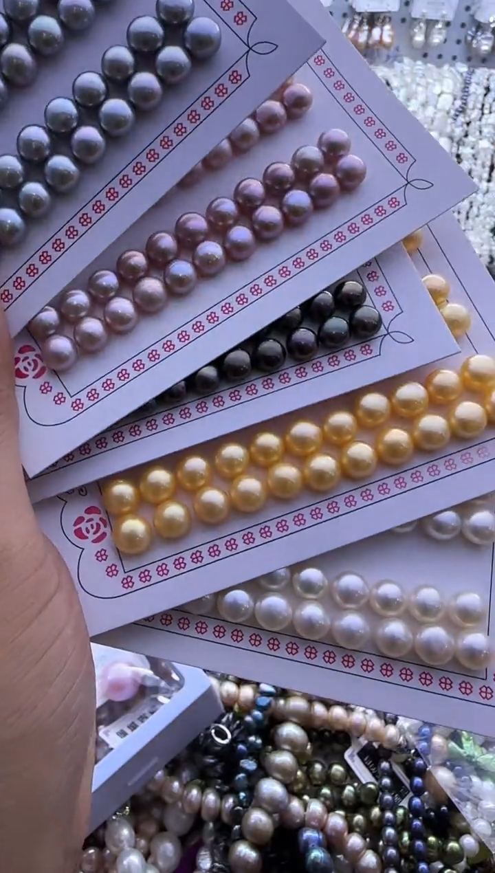【闪购商品】淡水珍珠耳饰5对银S925镶嵌165