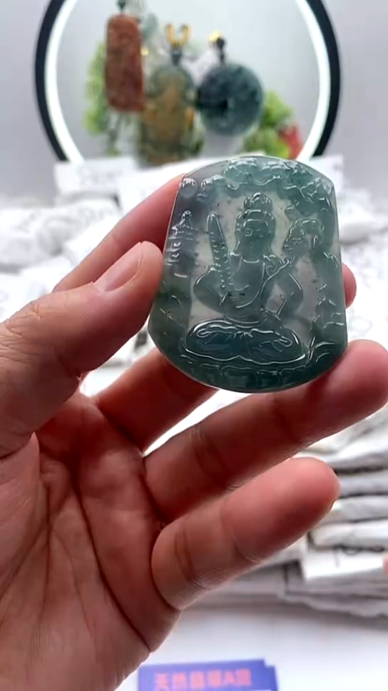 【闪购商品】翡翠颈饰未镶嵌虚空藏【品质一般能接受再拍】