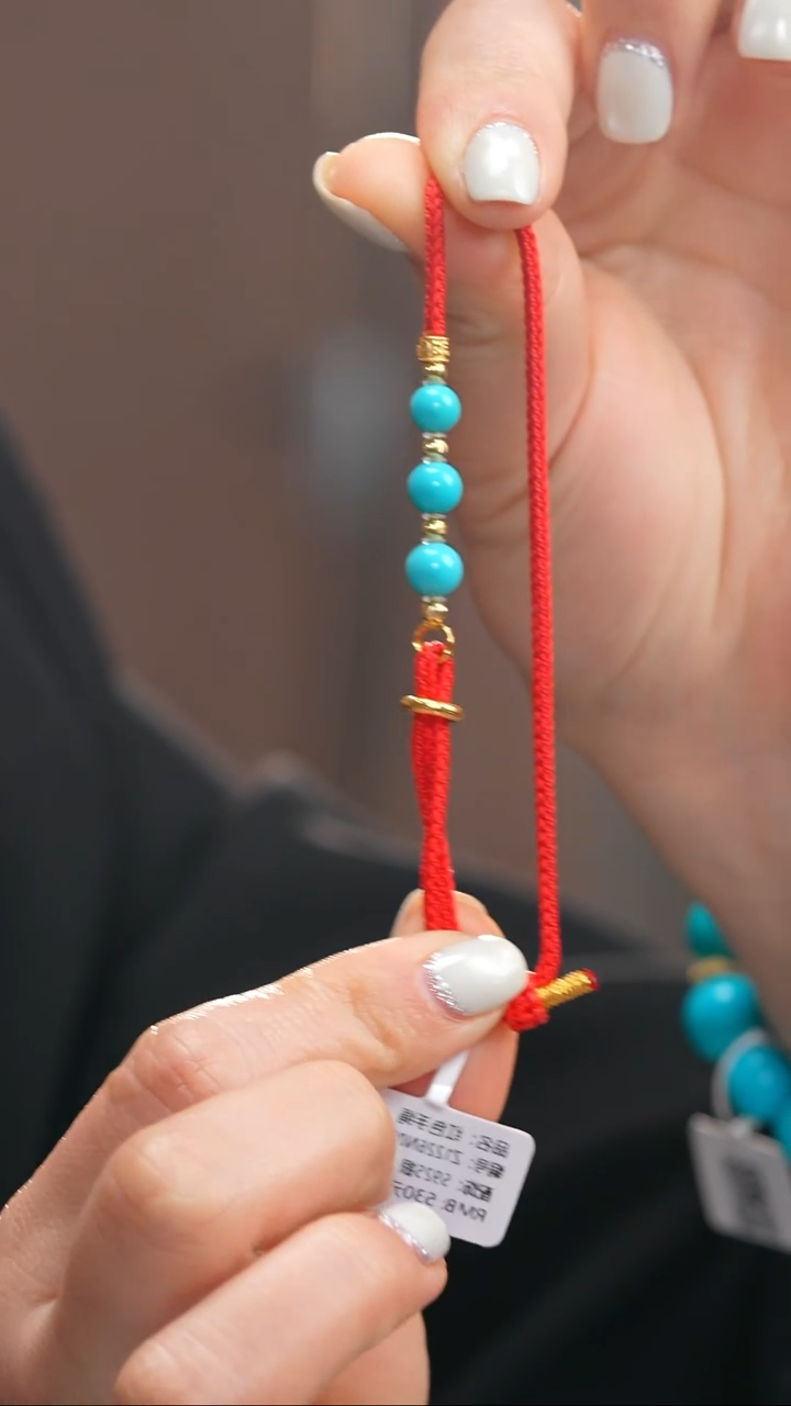 银S925镶嵌绿松石手链1